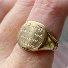 1920s Accessories, Dope Jewelry, Last Post, Engraved Jewelry, Engraved Rings, Signet Ring, Bling Bling, Cute Jewelry