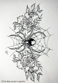 a spider and some flowers on a sheet of paper with the words,'o la dipa art pour si ques