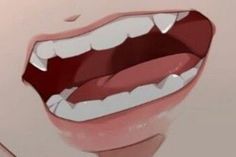 an animated image of a woman's mouth with her tongue open and teeth missing