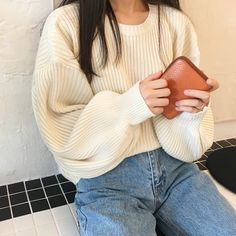 @𝐬𝐮𝐠𝐚_𝐧_𝐜𝐫𝐞𝐚𝐦 Fall Korean Fashion, Korean Fashion Ideas, Clothes Fall, Korean Fashion Outfits, Super Outfit, Style Instagram, Causual Outfits