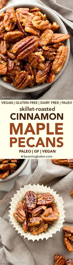 the cover of cinnamon maple pecans