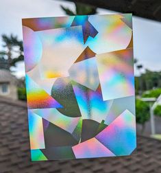 "Use this gorgeous piece of rainbow suncatcher window film by itself, or get crafty and cut it up into your own shapes! When handling the suncatcher film, we recommend wearing gloves, as the film does have a tendency to show fingerprints quite easily! When making and prepping your decals for shipment, we always wear gloves to make sure you receive fresh clean decals! :) Suncatcher size: 4.5\" x 6\" (one sheet included per order) Directions: Apply your new suncatcher decal to a window with * direct * sunlight (this is really important!) & watch vibrant rainbows bathe your space!  When bright direct sunlight hits the surface, our radial suncatcher film casts a mesmerizing play of colors, creating a prismatic dance that bathes your space in a kaleidoscope of hues. 🌈✨ These suncatchers are al Suncatcher Sticker, Rainbow Suncatcher, Confetti Pattern, Moon Rainbow, Indoor Window, Seed Of Life, Rainbow Light, Rainbow Aesthetic, Rainbow Maker