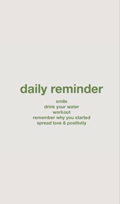 an advertisement with the words daily reminderr on it, in green and white colors