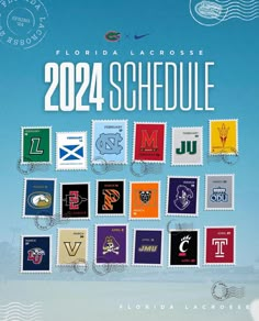 the florida state flag is depicted in this poster for the football team's schedule