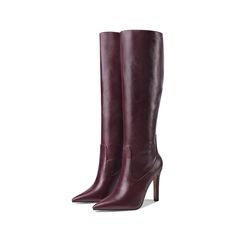 Shop Maroon Dance Boots Pointy Toe Stiletto Knee High Boots color Maroon for Dancing Club, Music Festival, Night Club, Work with worldwide Free shipping & Free return. Stiletto Knee High Boots, Red Knee High Boots, Dance Boots, Dr Shoes, Hip Clothes, High Heel Boots Knee, Ankle Strap Shoes, Beautiful Boots, Mary Jane Heels