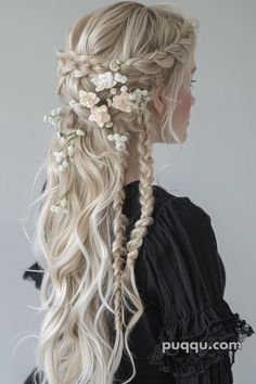 How to Fishtail Braid: A Step-by-Step Guide - Puqqu Simple Braided Half Up Half Down, Celtic Braids, Flowers In Her Hair, Truth Seeker, Fantasy Hair, Wedding Hair Inspiration, Fish Tail Braid