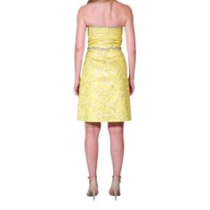 Crafted in Italy from yellow, gold and silver brocadeDecoratively embellished with metallic beads, faux pearls and crystals at the waist and neckline Yellow, gold and silver brocadeConcealed hook and zip fastening at side63% acetate, 21% polyamide, 16% polyester; embroidery: 40% cotton, 30% metallic fiber, 30% polyester; lining: 100% silkDry cleanDesigner Style ID: 415356ZGZ06Made in Italy Gucci Silk Dress For Gala, Glamorous Fitted Gucci Dress, Gucci Silk Party Dress, Gucci Embellished Evening Dress, Gucci Sleeveless Party Dress, Glamorous Gucci Evening Dresses, Luxury Yellow Gala Dress, Elegant Gucci Wedding Dress, Sleeveless Gucci Cocktail Dress