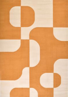 Tapis de salon à poils ras motif graphique ocre : NEL792OCR NELY Eye Candy, Design