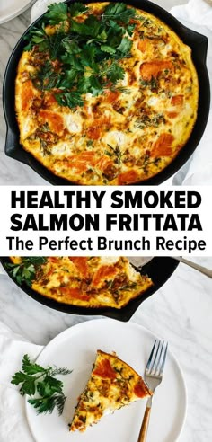 healthy smoked salmon frittata is the perfect brunch recipe