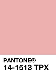 the pantone color is pink and has white trim on it, with black lettering