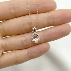 14K 1.2CT Morganite Diamond Halo Necklace / Oval Morganite Necklace / Diamond Halo Necklace / Everyday Necklace / Rose Gold ◈ Please check our shop ---> https://etsy.me/3l5L3fn ◈ Necklace Shop ---> https://etsy.me/309mXcW ◈ Item Details ◈ --- Handmade in United States --- Made to Order --- Metal: Solid 14K Gold (White, Rose, Yellow Gold) --- Pendant Size: 18 x 10 mm (With Bail) --- Center Stone: Natural Oval Morganite --- Center Stone Size: 8x6 mm --- Center Stone Carat Weight: Approx 1.2 CT --- Oval Pendant Necklace Gold, Oval Stone Necklace, Timeless Morganite Rose Gold Jewelry, Timeless Rose Gold Morganite Jewelry, Timeless Oval Rose Gold Necklace, Timeless Rose Gold Oval Pendant Jewelry, Timeless Rose Gold Oval Pendant Necklace, Classic Rose Gold Oval Pendant Necklace, Oval Rose Gold Diamond-cut Necklace