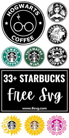 Starbucks Crafts, Zombie Coffee, Coffee Svg Files, Starbucks Svg, Coffee Halloween, Starbucks Diy, Starbucks Logo, Coffee Logo, Coffee Svg