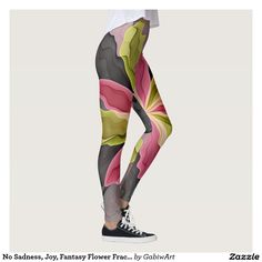 No Sadness, Joy, Fantasy Flower Fractal Art Leggings Trippy Clothes, Sprinkles Design, Fabric Products, Flower Leggings, Horse Silhouette, Pattern Leggings, Running Horses, Leggings Pattern, Slumber Parties