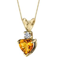 Good morning, sunshine Say hello to our sweet sunshine gemstone. Wear often and shine bright. This versatile pendant features heart shape Peora natural Citrine gemstones in 14K yellow gold. Our natural Citrine gemstones are a unique gift from nature. By cutting them in a way that respects the rough's natural radiance, we ignite their inherent intensity and maximize their brilliance to deliver on our signature Peora standard. Handcrafted in pure 14K yellow gold goodness, this pendant has been carefully coated in an elegant finish. Our artisans are expertly trained in this process which fortifies the pendant's strength, shine and brilliance. Too many pieces on your wishlist and can't decide? Good problems to have! Our concierge stylists are here to help with all of your jewelry questions. Ea Jewelry Questions, Blue Topaz Bracelet, Heart Pendant Gold, Good Morning Sunshine, Natural Citrine, Citrine Gemstone, Yellow Gold Pendants, Pretty Earrings, Diamond Pendant Necklace