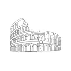 an architectural drawing of the colossion in rome, italy it is black and white