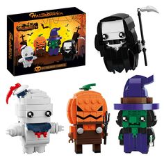 PRICES MAY VARY. Halloween building blocks kit : Halloween Blocks consist of 4 classic Halloween element style figures: pumpkin, ghost, witch, devil. Each character is uniquely designed and will bring you a horrifying and cute playing experience Halloween creative decorations : These Halloween Figures are not only toys but also Halloween ornaments that can be placed anywhere in your home. As part of a Halloween display, they all bring a touch of holiday magic and charm to any space Ideal for Halloween gifting : This bricks kit is not just for kids, it's a perfect gift for Halloween lovers of all ages. Whether you're gifting it to a friend, using it as a party favor, or adding it to your own Halloween collection, these figures are sure to impress High-quality products : Crafted from non-tox Halloween Blocks, Halloween Creative, Halloween Figures, Kids Party Favors, Ghost Witch, Classic Halloween, Halloween Lovers, Pumpkin Ghost, Halloween Displays