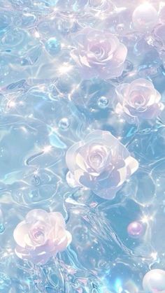 some water and flowers floating in it