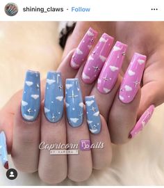 Gel Nails Pink And White, Nails Gender Reveal, Jazz Nails, Nails Pink Ombre, Nails Pink And White, Nail Designs Pink, Nail Ideas Pink, Gender Reveal Nails