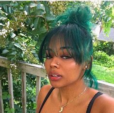 Colored Bob Hairstyles, Hair Dye Ideas Green, Dyed Braids, Fox Hair Dye, Color Braids, Fox Hair, Hair Aesthetic, Hair Laid