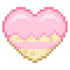 an image of a pink heart pixelated in the style of 8 bit video game art