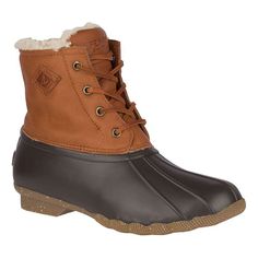 Premium Leather Shaft Rubber Duck Shell Rawhide Lacing with Rust Proof Eyelets Genuine Shearling Lined Footbed with 200G Thinsulate Lining Ceramic Lug Outsole Makes for Sure Footed Grip in Icy Conditions Women's Lace Up Boots, Sperry Duck Boots, Womens Duck Boots, All Weather Boots, Duck Boot, Sperry Women's, Shoe Wardrobe, Weather Boots, Rubber Boot