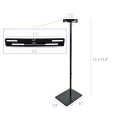 an image of a tv stand with two remotes on it and measurements for the height