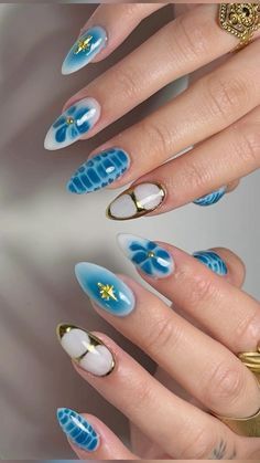 #beauty, #makeup, #skincare, #haircare Nails Summer Inspo 2024, Cool Nail Inspo 2024 Summer, Short Summer Nail Ideas 2024, Casa Azul Nails, Nail Inspo Summer 2024, Blue Trendy Nails, Cyan Nails, Alaska Nails, Tropical Nails