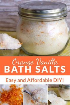 Orange Vanilla Bath Salts via @AndreaDeckard Bath Salts Diy Recipes, Herbal Oils, Salt Scrubs, Bath Salts Diy, Bath Recipes, Homemade Stuff, Mall Stores, Diy Kosmetik