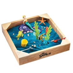 Be Good Company My Little Sandbox - Mermaid & Friends Wooden Sandbox, Mermaid Friends, Glitter Rocks, Mermaid Glitter, Sensory Bins, Sandbox, Play Mat, Good Company, Creative Play