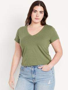 v-neck short sleeves fitted hits below waist models are approx.  5'9" and wear sizes s (4), l (12), and xl (18)machine wash according to the care instruction label White Lilies, Jack Black, Petite Size, V Neck T Shirt, Old Navy, Short Sleeves, Models, V Neck, Navy