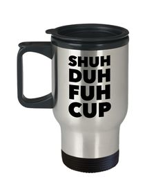 a stainless steel travel mug with the words'liberal tears'printed on it