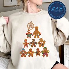 Marvel Gingerbread, Comfort Colors Sweatshirt, Gingerbread Cookie, Disney Shirts, Gingerbread Cookies, The United States, Comfort Colors, Gingerbread, Marvel