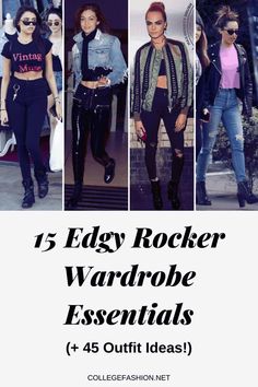 Rock And Roll Capsule Wardrobe, Rocker Chic Outfit Glam Rock, Hard Rock Concert Outfit, Rock And Roll Outfits Party, 80s Rockstar Outfit For Women, Rock N Roll Aesthetic Outfit, Grunge Glam Outfits, Rock And Roll Aesthetic Outfit, Girly Edgy Outfits