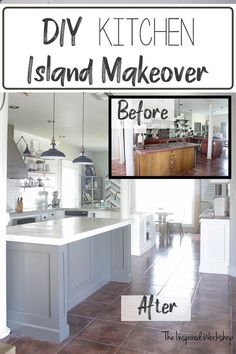 the kitchen island makeover before and after