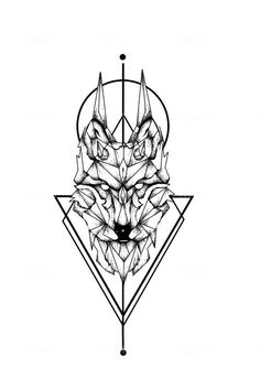 wolf geometric tattoo design Have A Nice Day Tattoo, Wolf Geometric Tattoo Design, Lion Tattoo Hand, Small Tattoos Rose, Butterfly Tattoo Finger, Geometric Tattoo Thigh, Geometric Tattoo Sketch, Tattoos Elephant, Geometric Tattoo Meaning