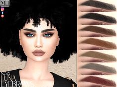 Thick upward brows in 13 colors - HQ Compatible. Sims 4 Alpha Brows, Female Eyebrows Sims 4 Cc, Upward Brows, Sims 4 Thick Eyebrows, Sims 4 Eyebrow Ultimate Collection, Sims 4 Cc Obscurus Eyebrows, The Sims 4, The Sims Resource, Sims Resource