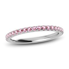 This modern take on an eternity ring features a full circle band of delicate yet sparkly natural pink tourmaline gemstones from the Juliette Maison™ collection. Fashioned in 10K white gold, Wear to add a subtle sparkle to any finger, or style as an accent to your go-to stack of rings. Pink Diamond Band, Pink Sweets, Jared The Galleria Of Jewelry, Pink Ring, Tourmaline Gemstone, Full Circle, Pink Diamond, Pink Tourmaline, Diamond Bands