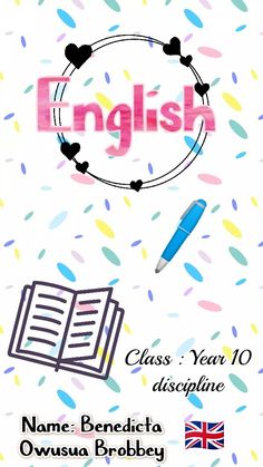 the english class year 10 has been designed to be used as an activity for children