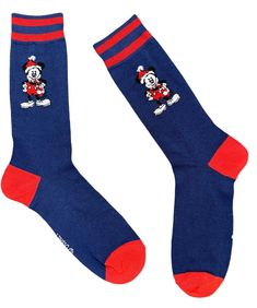 Disney’s Mickey Mouse Christmas Crew Socks Shoe Size 6-12, SANTA MICKEY MOUSE Planet Sox Brand 97% POLYESTER, 3% SPANDEX Disney Christmas Socks, Santa Mickey, Santa Socks, Mouse Christmas, Mickey Mouse Christmas, Disney Men, Disney S, Novelty Socks, Christmas Socks