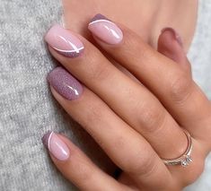 Fancy Nails Designs, Simple Gel Nails, Work Nails, Sparkle Nails, Classy Nails, Fancy Nails