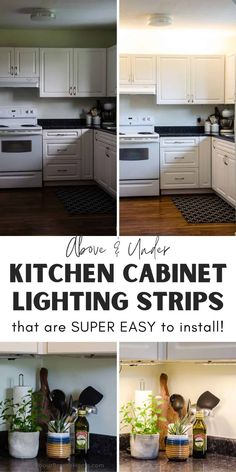 kitchen cabinet lighting strips that are super easy to install