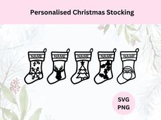 christmas stockings svg file for personal use