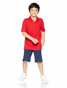 Welcome to Hamclothingdesigns! You are looking at brand new WITH TAGS Essentials Big Boys' Woven Shorts, Washed Navy, 6 97% Cotton, 3% Elastane Imported Button closure Machine Wash This flat-front chino short features an adjustable elastic waist for a comfortable fit that will keep up with everyday activities Zip fly with button closure (toddler sizes feature hook and eye closure) Uniforms made better: we listen to customer feedback and fine-tune every detail to ensure quality, fit, and comfort Casual Red Shorts For School, Red Casual Shorts For School, Red Cotton Shorts For School, Navy Blue Uniform, Blue Uniform, Woven Shorts, Amazon Essentials, Customer Feedback, Everyday Activities