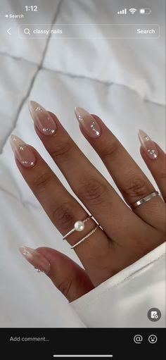 Trending Nail Color, Nail Color Designs, Trending Nail Colors, Narrow Laundry, Nail Colors And Designs, Engagement Nails, Unghie Sfumate, Classy Acrylic Nails