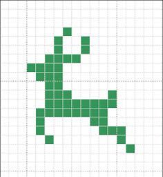 a cross stitch pattern with squares in the shape of a dog's head and tail