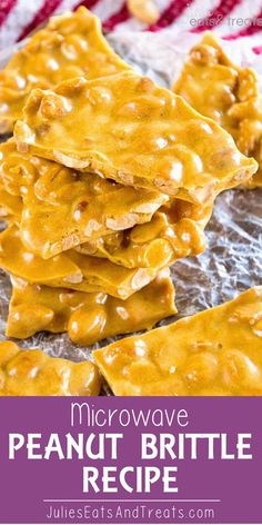 peanut brittle recipe with text overlay