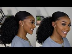 4c Drawstring Ponytail, Natural Hair Ponytail Styles For Wedding, Natural Hair Low Ponytail, Afro Puff Drawstring Ponytail Hairstyles, 4c Natural Ponytail Hairstyles, Curly Drawstring Ponytail Hairstyles, Faux Ponytail Natural Hair Black Women, Natural Ponytail For Black Women, How To Make A Ponytail