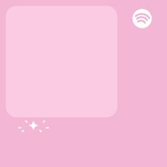 a pink square with white stars on the side and a wifi button in the middle