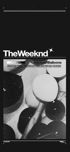 the weeknd album cover with black and white images on it's back side