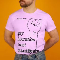 Retro Gay Pride Gay Liberation Front T-Shirt Long Crop Top, Knitted Tshirt, Print Tank, Knit Vest, Gay Pride, Long Sleeve Crop Top, Trucker Cap, Sweater Vest, Tank Shirt